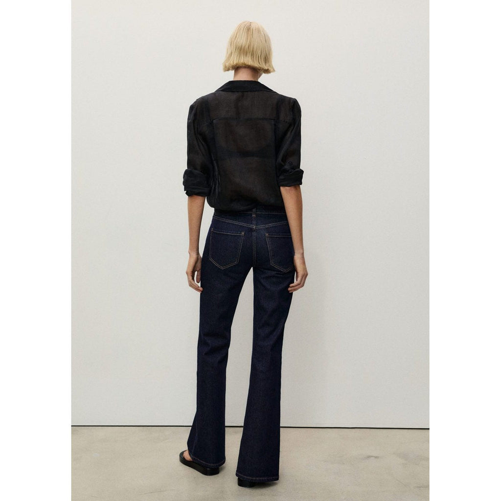 Jean Flare Fentes Rinse Wash