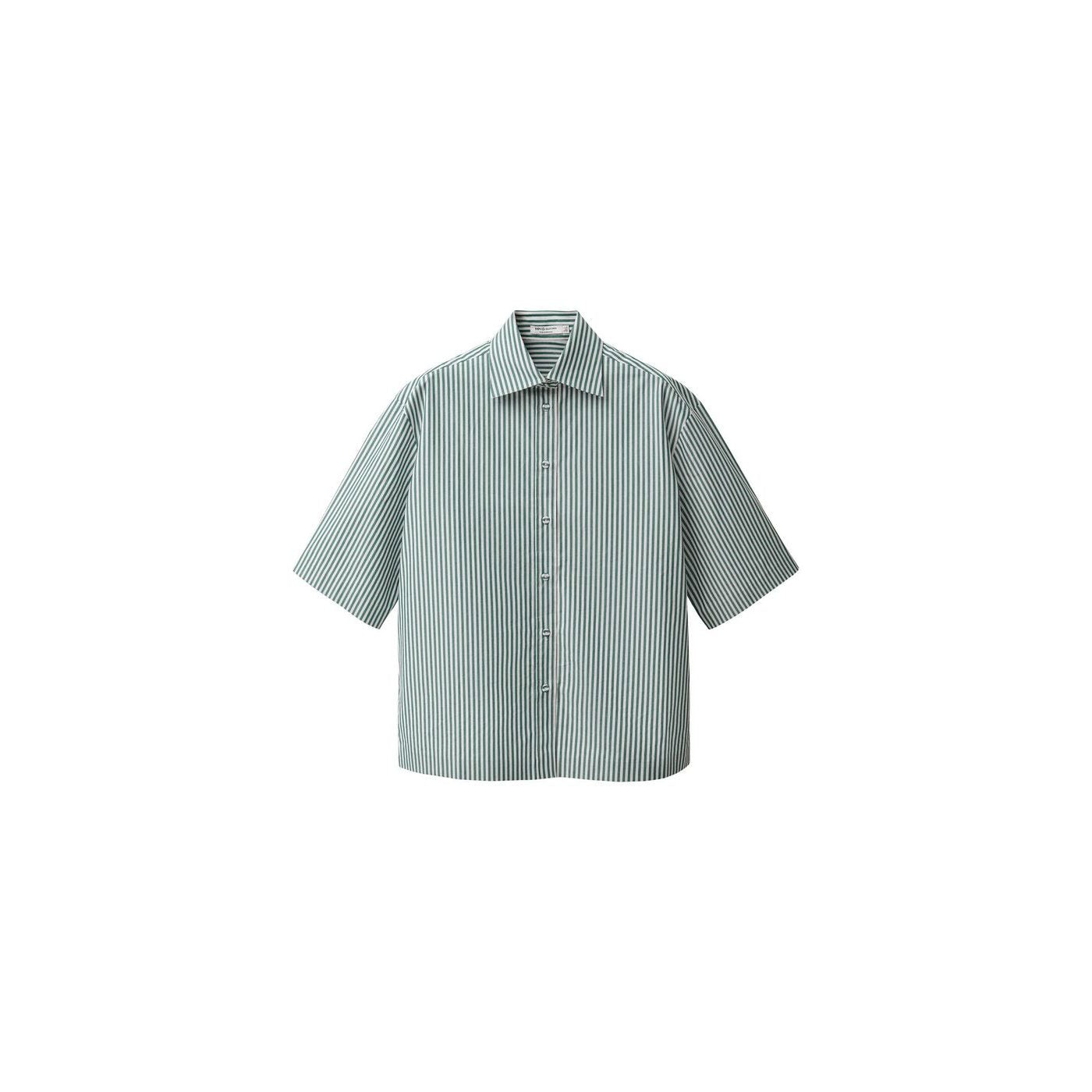 Chemise Rayures Manches Courtes Coton