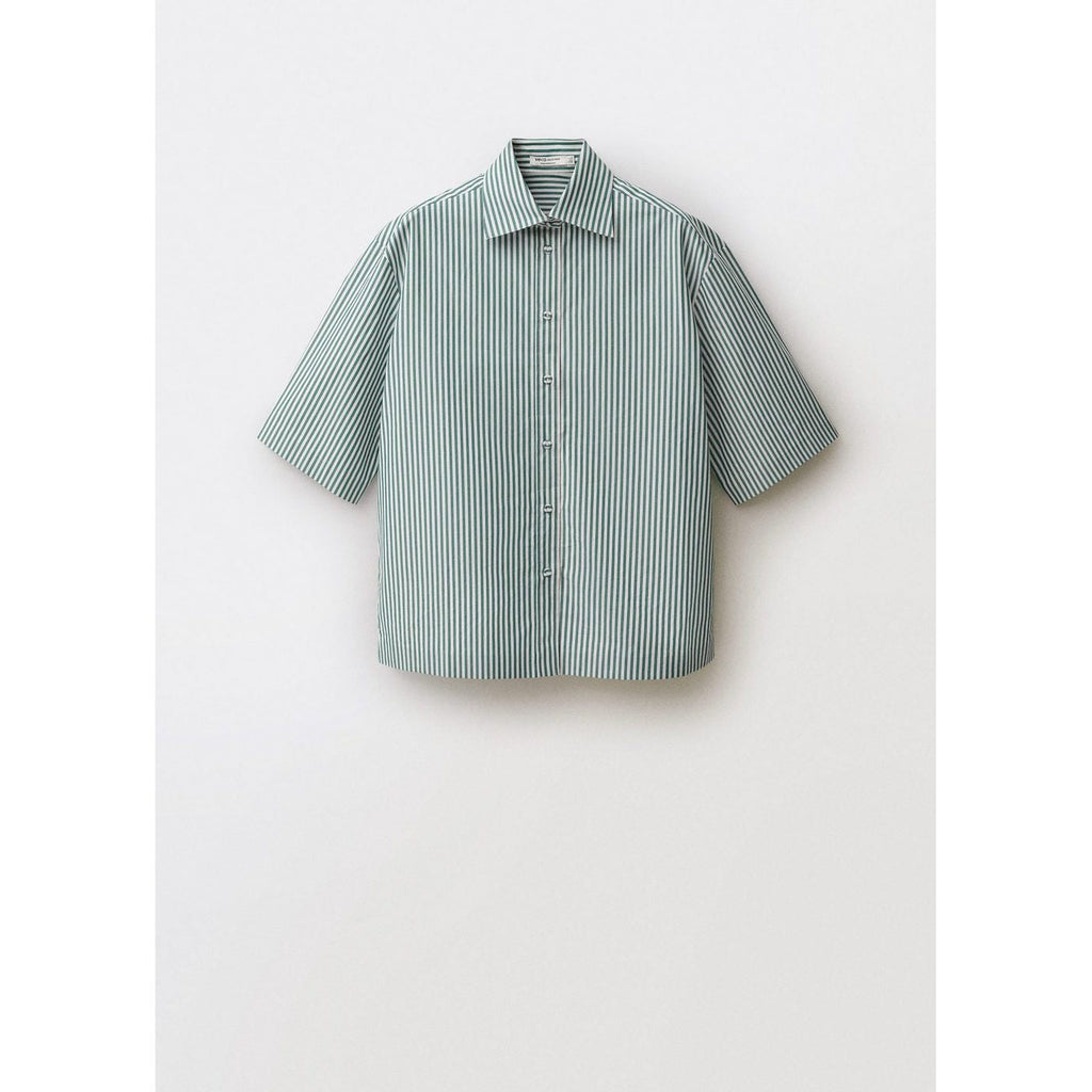 Chemise Rayures Manches Courtes Coton