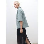 Chemise Rayures Manches Courtes Coton