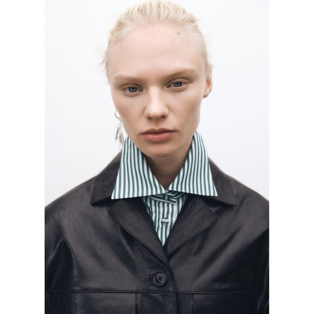 Chemise Rayures Manches Courtes Coton