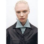 Chemise Rayures Manches Courtes Coton