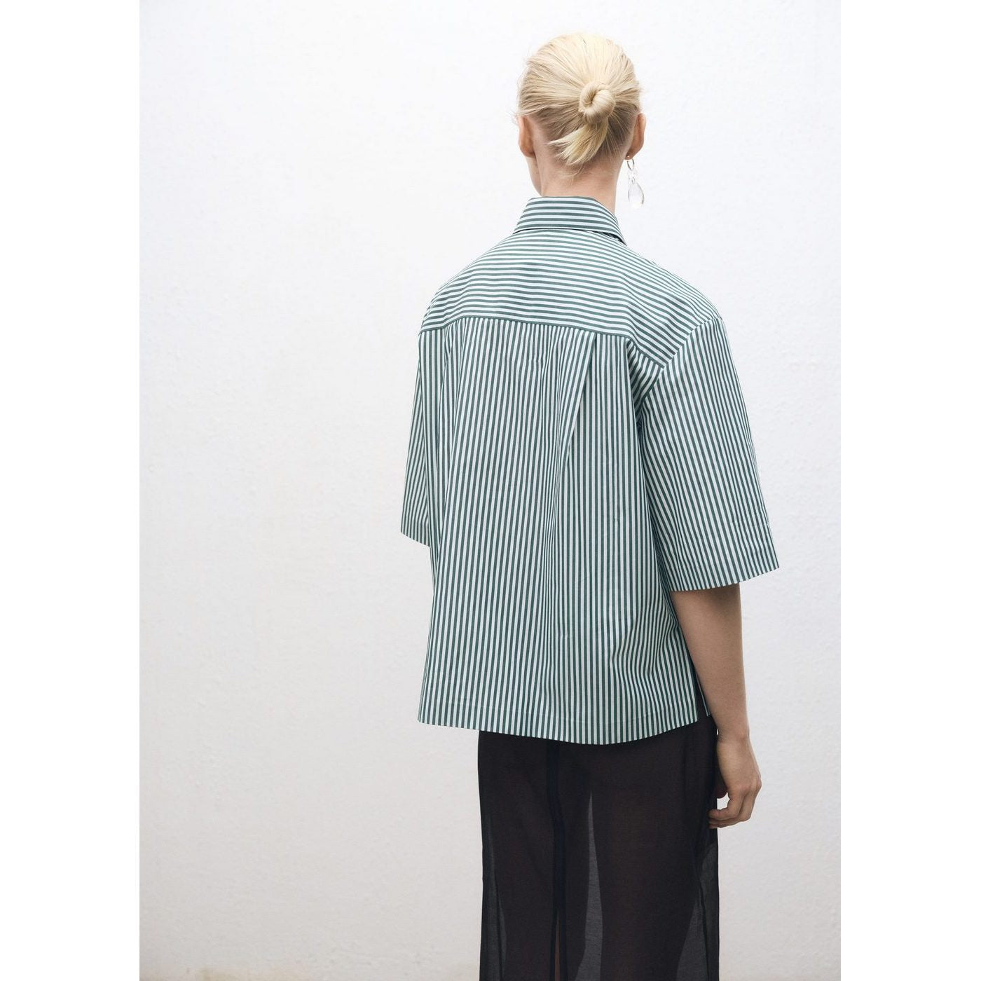 Chemise Rayures Manches Courtes Coton