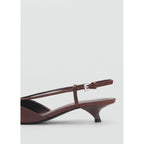 Chaussure Talon Kitten Heel En Satin À Brides