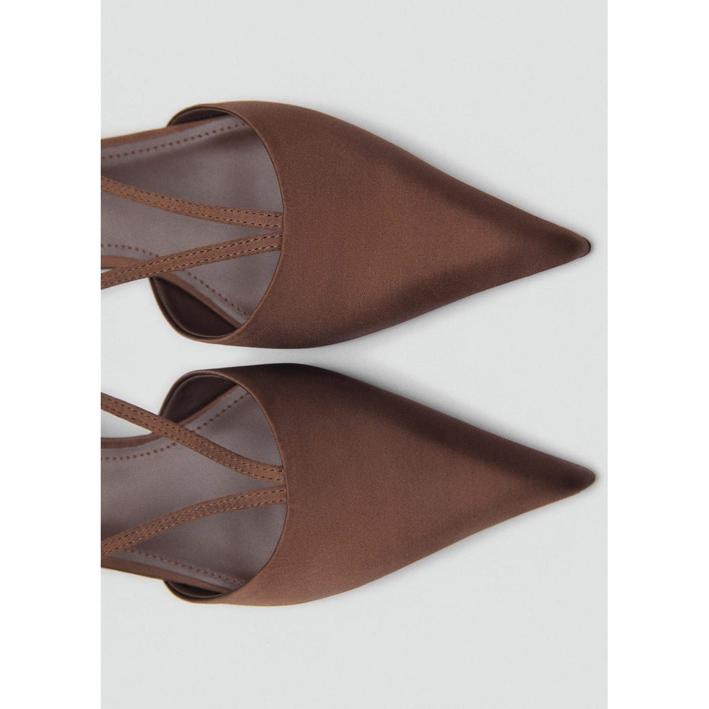 Chaussure Talon Kitten Heel En Satin À Brides