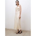 Robe Soie Encolure Drapée