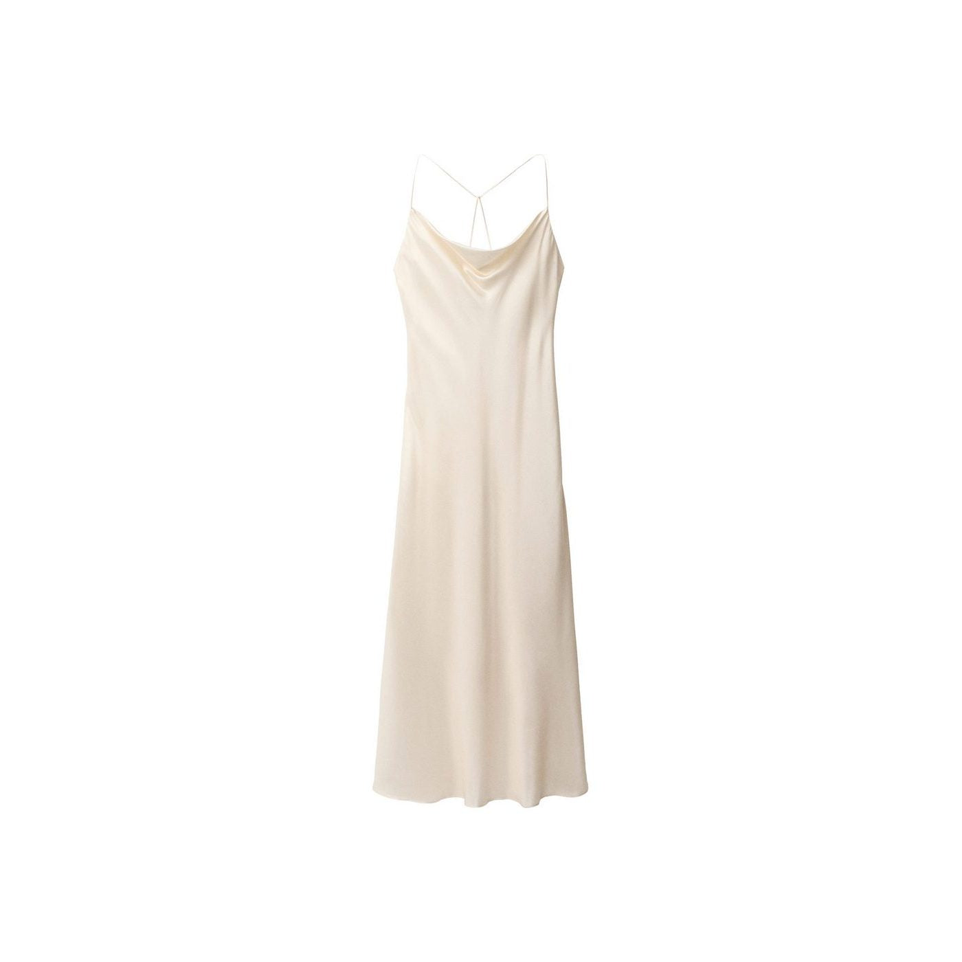 Robe Soie Encolure Drapée