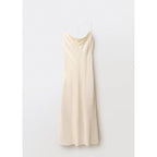 Robe Soie Encolure Drapée