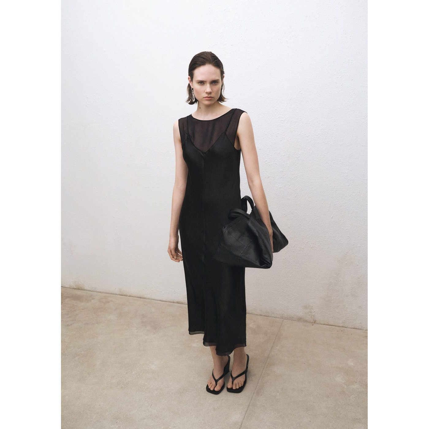Robe Satinée Combinée