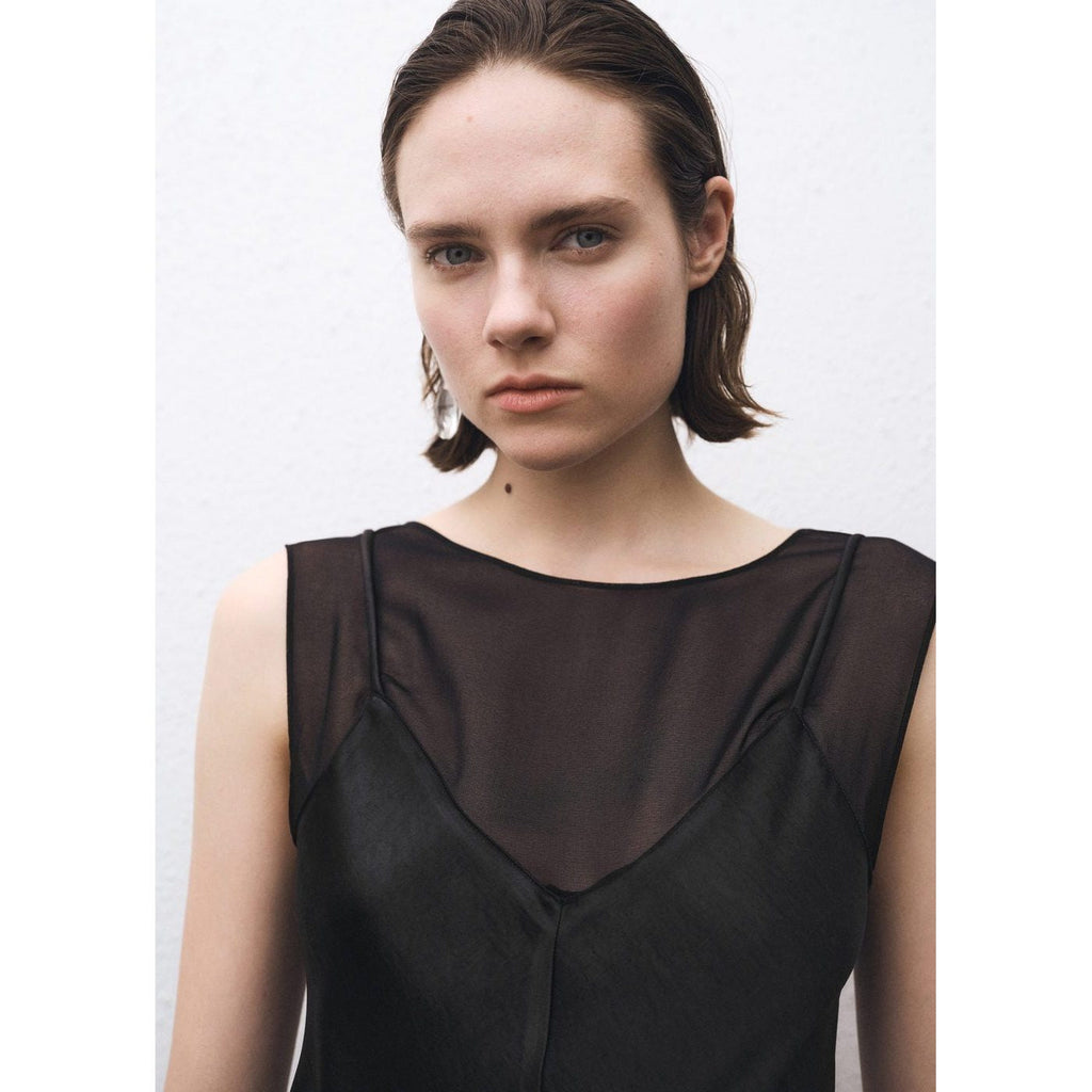 Robe Satinée Combinée