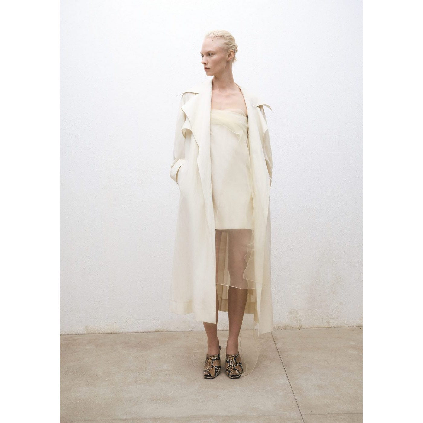 Robe Courte Combinée Gaze