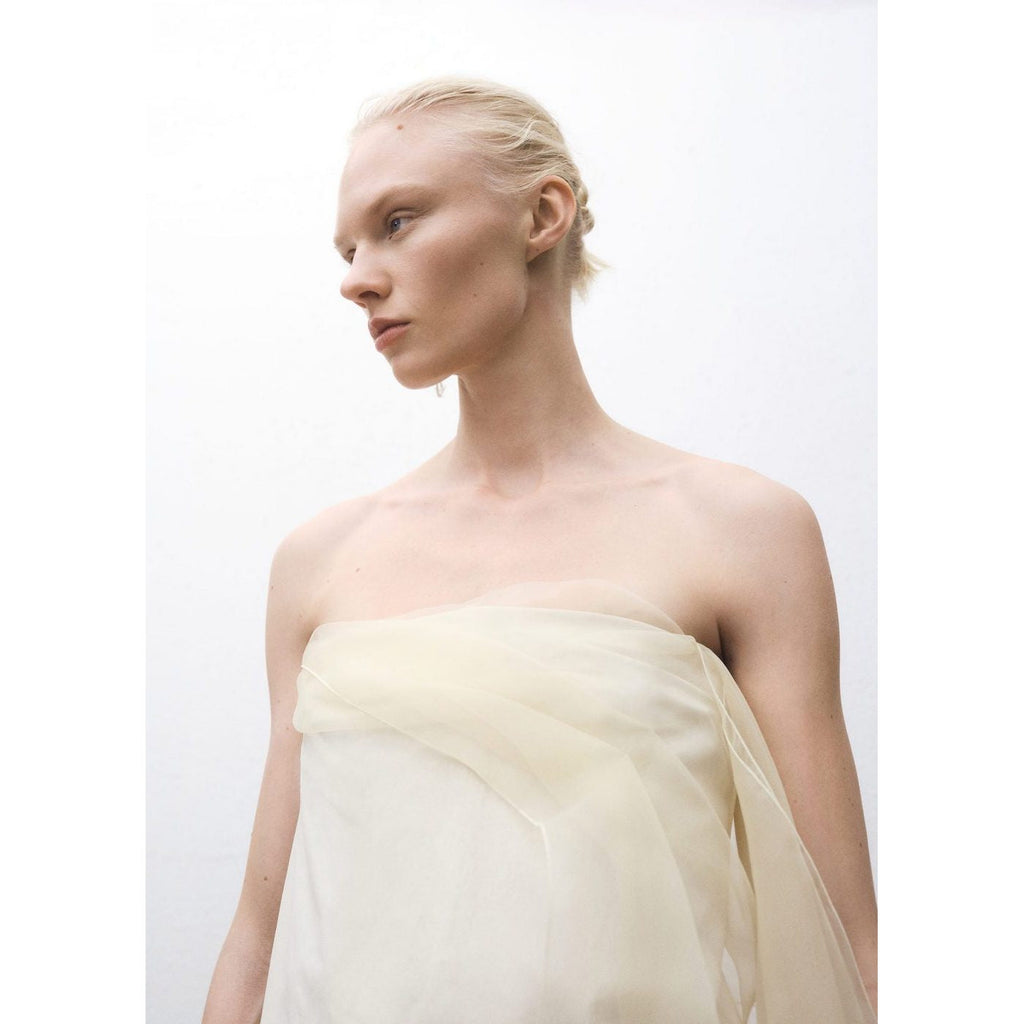 Robe Courte Combinée Gaze