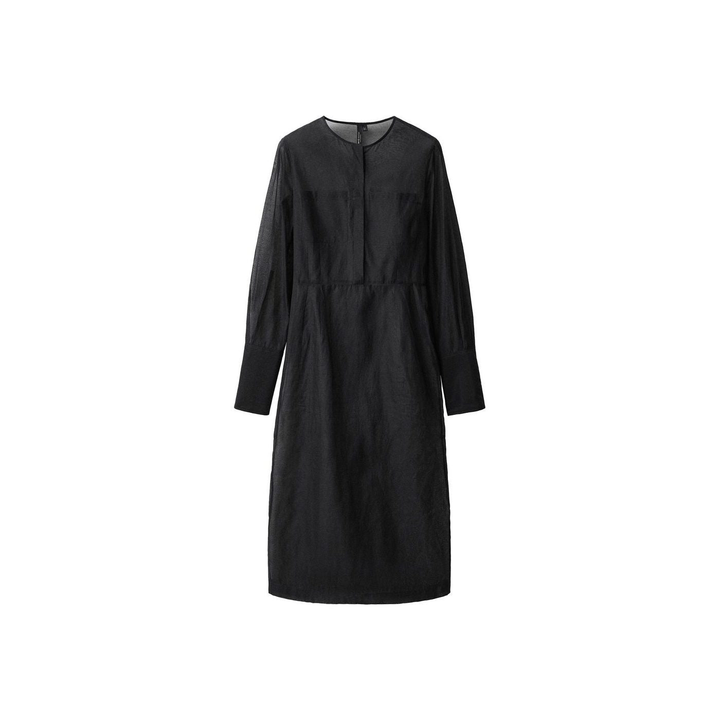 Robe Midi Semi-Transparente En Soie Mélangée
