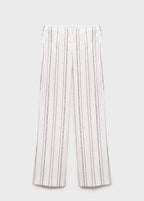 Pantalon Droit À Rayures