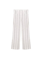 Pantalon Droit À Rayures