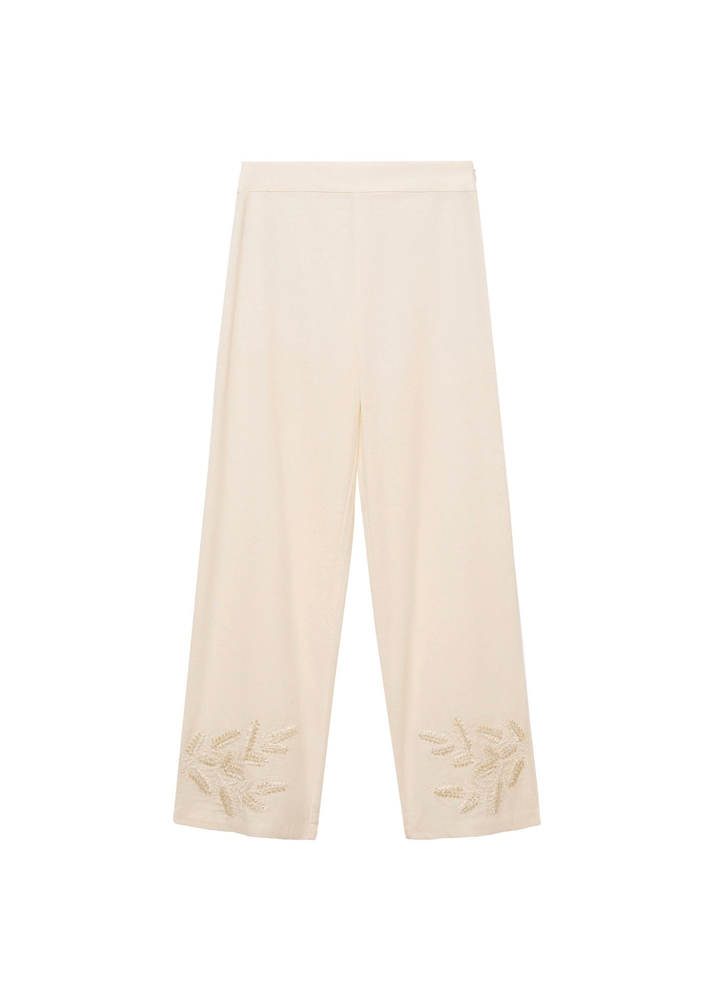 Pantalon Droit Brodé