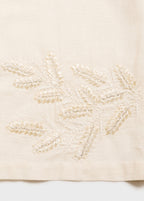 Pantalon Droit Brodé