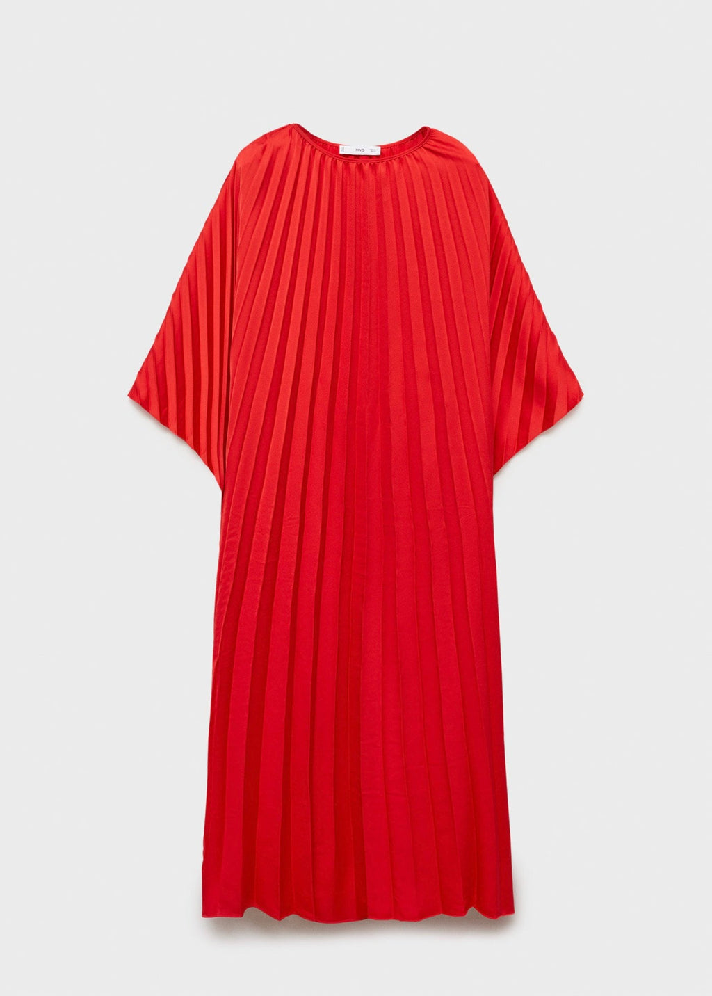 Robe Plissée À Manches Trois-Quarts