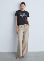 T-Shirt Coton Message Imprimé