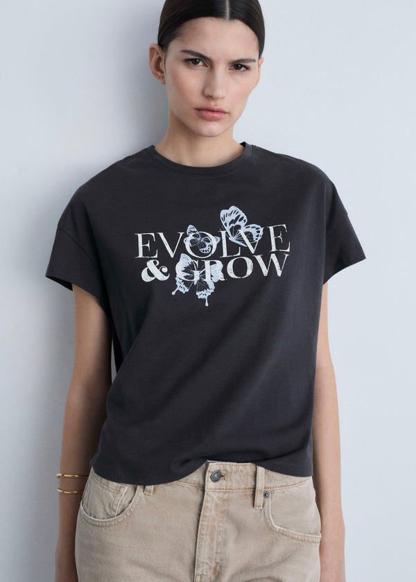 T-Shirt Coton Message Imprimé