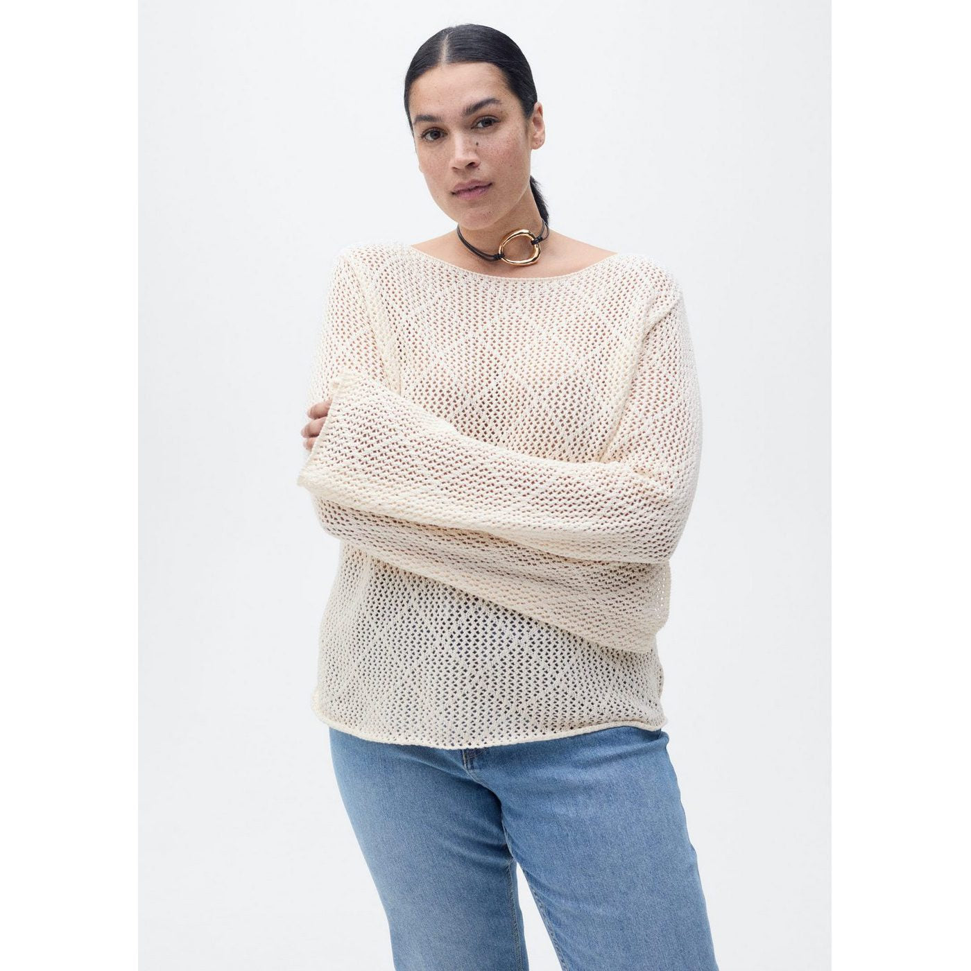 Pull Coton Maille Ajourée