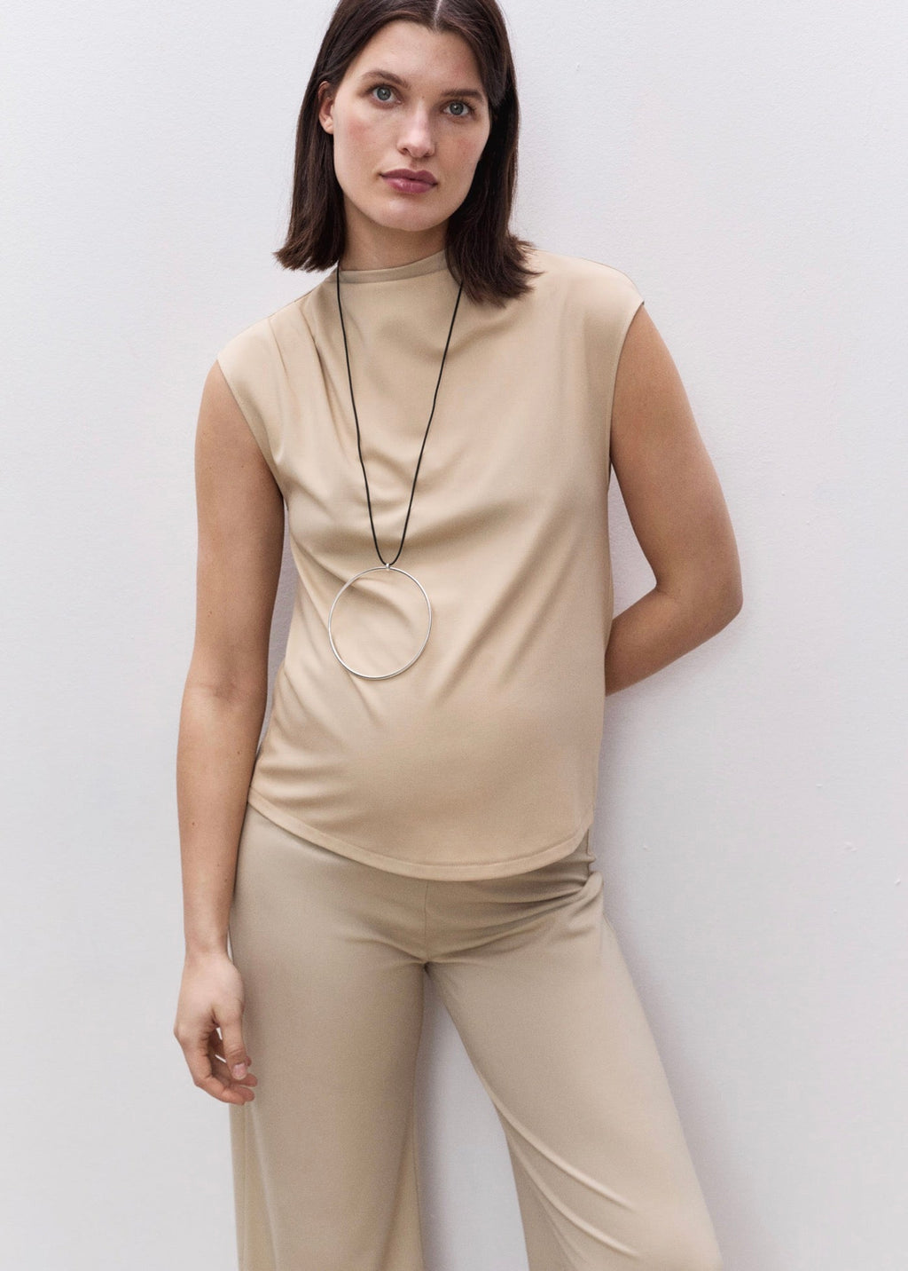 T-Shirt De Grossesse À Col Drapé