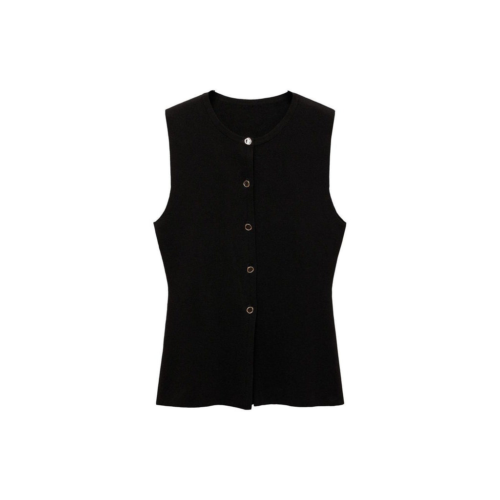 Gilet Maille Fine Boutons