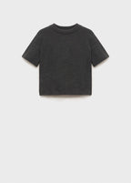 T-Shirt En Mélange De Coton Manches Courtes