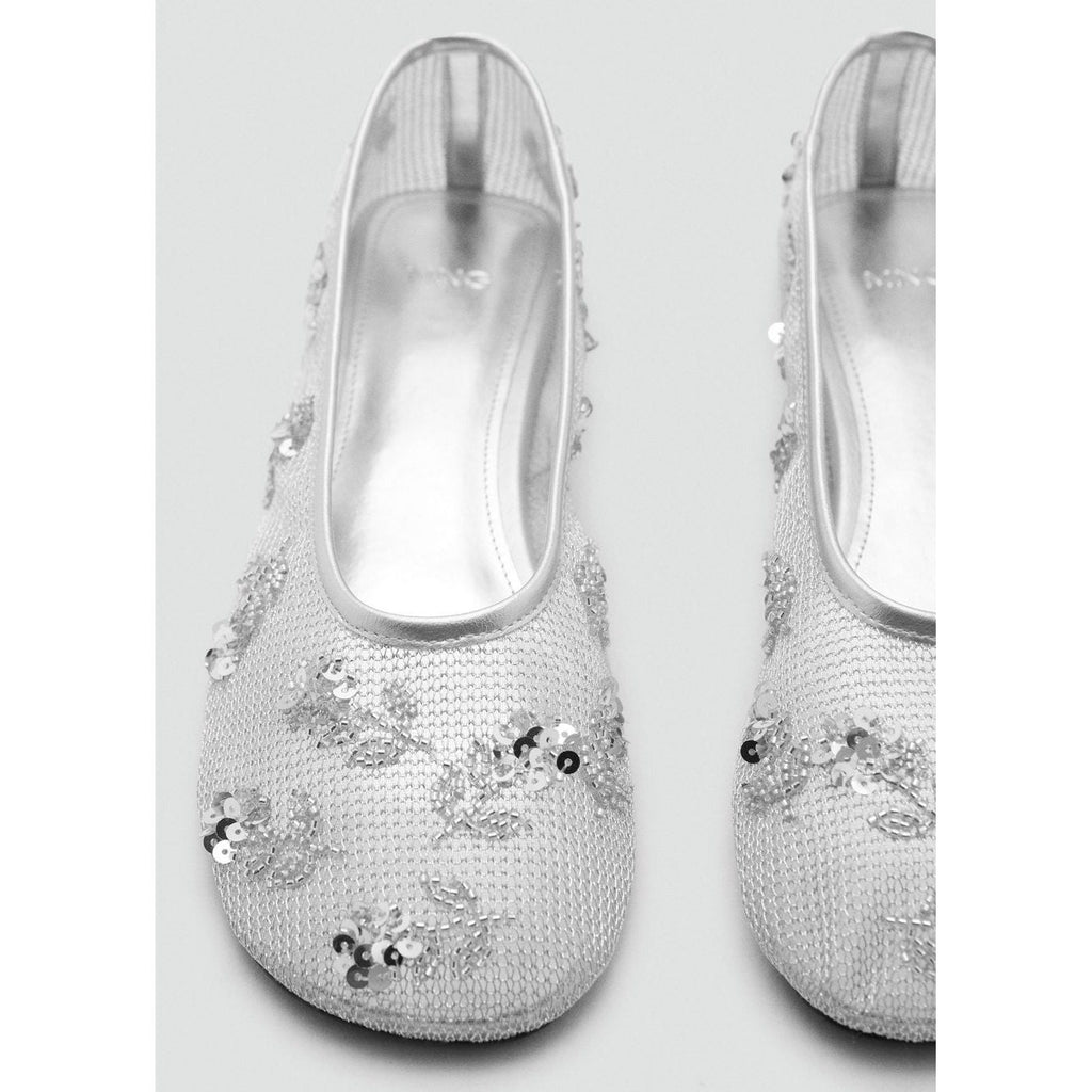 Ballerines En Maille Filet Paillettes Brodées