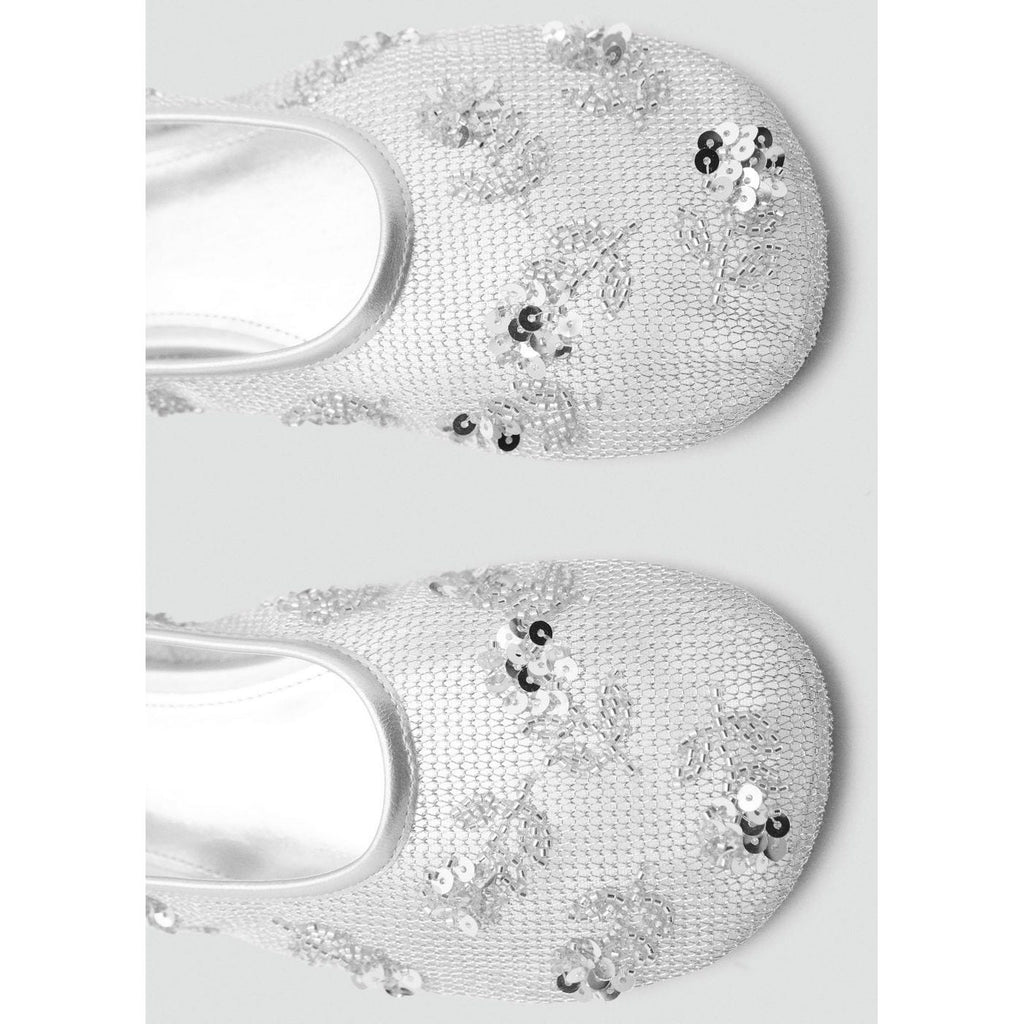 Ballerines En Maille Filet Paillettes Brodées