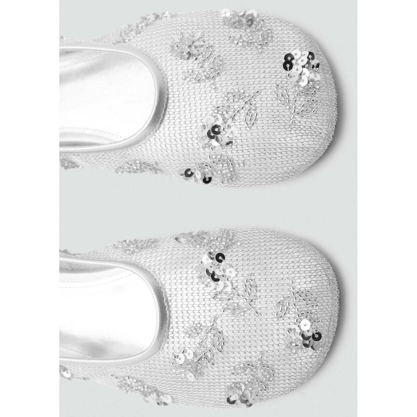 Ballerines En Maille Filet Paillettes Brodées