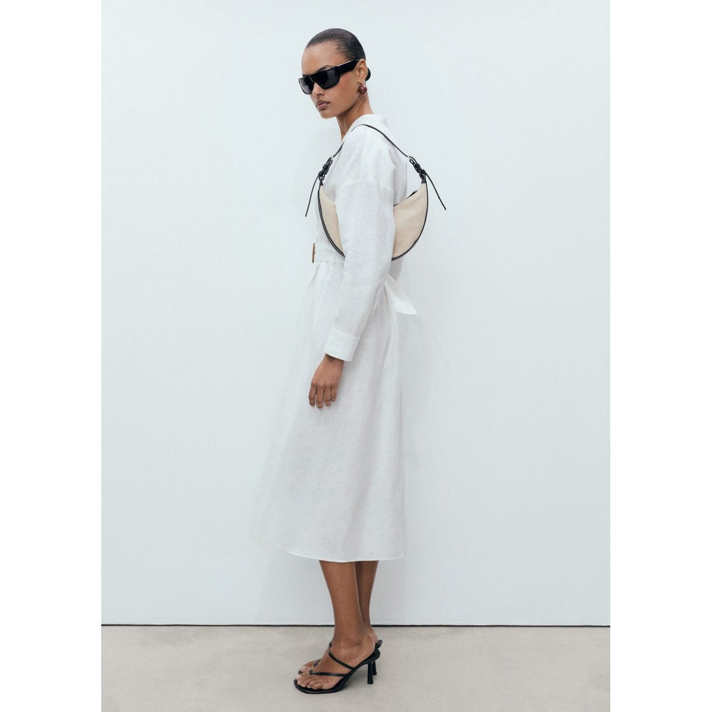 Robe Chemisier Lin Ceinture