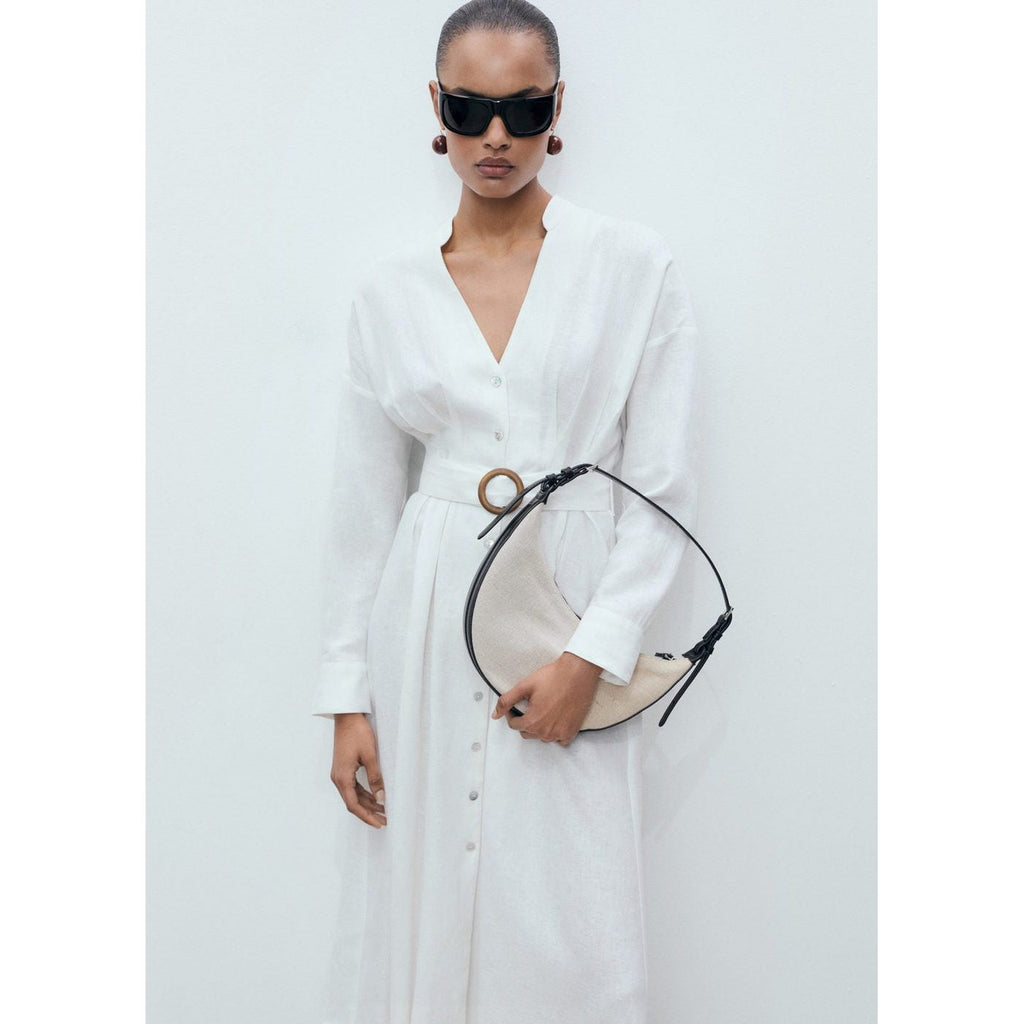 Robe Chemisier Lin Ceinture