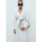 Robe Chemisier Lin Ceinture