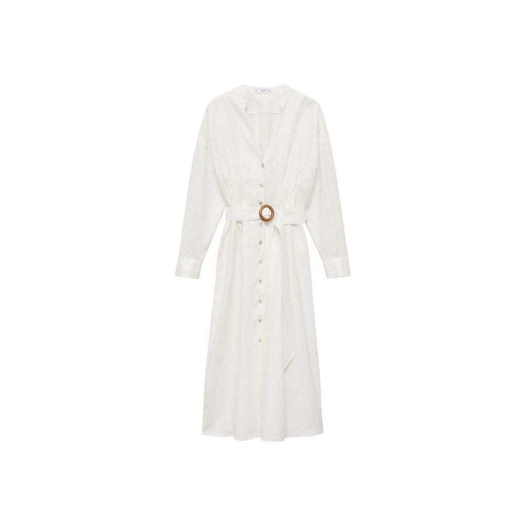 Robe Chemisier Lin Ceinture