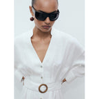 Robe Chemisier Lin Ceinture