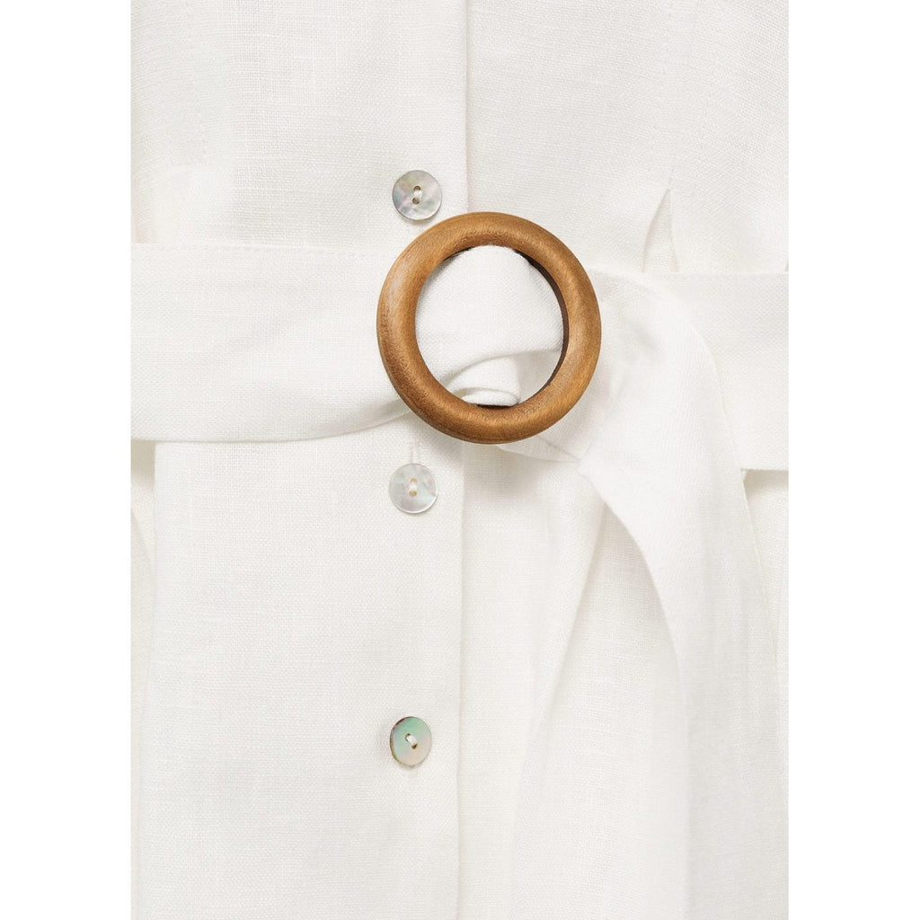 Robe Chemisier Lin Ceinture
