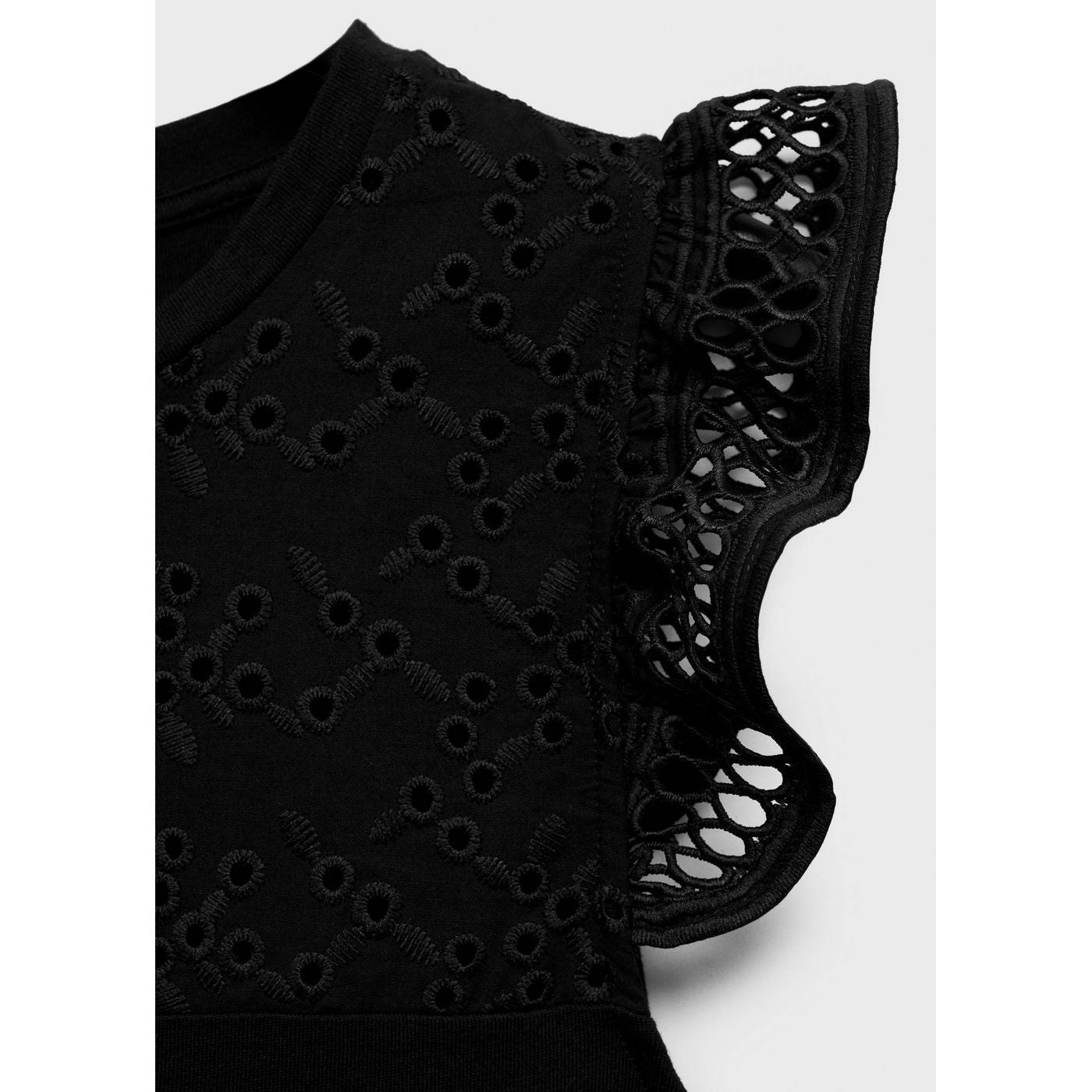 Haut En Coton Décolleté Ajouré