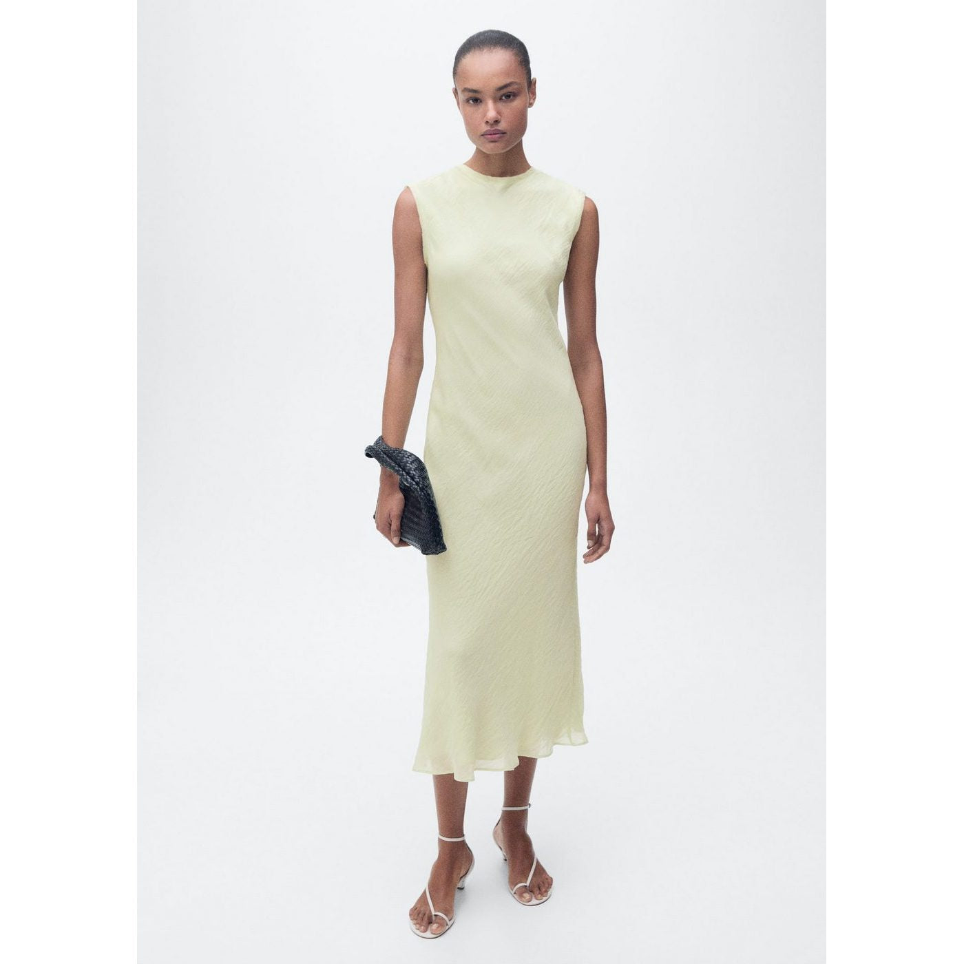 Robe Midi Effet Froissé