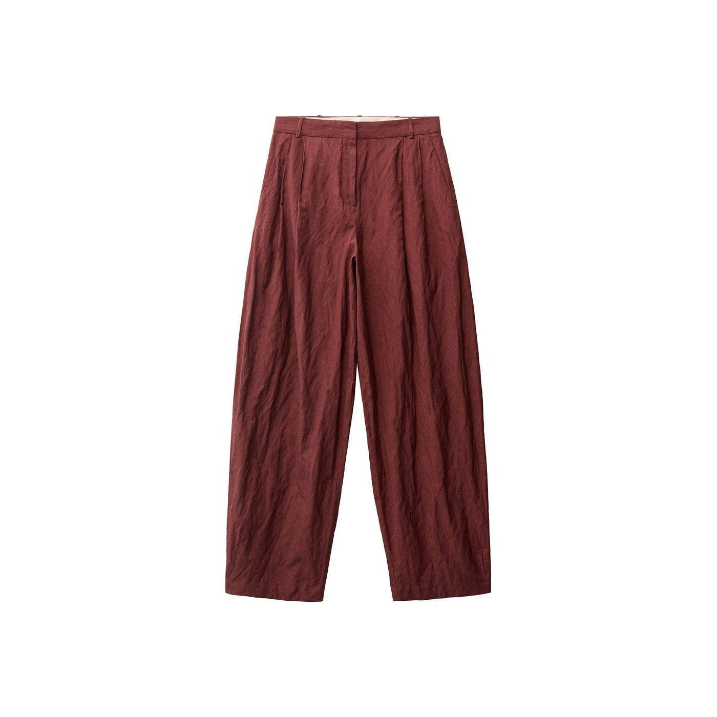 Pantalon Costume Wideleg Effet Froissé
