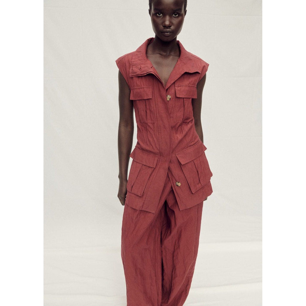 Pantalon Costume Wideleg Effet Froissé