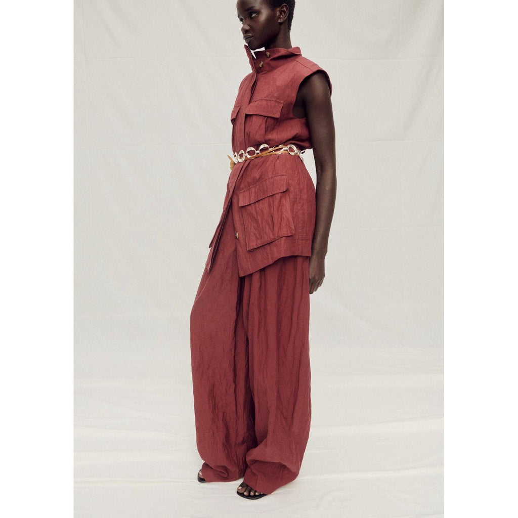 Pantalon Costume Wideleg Effet Froissé