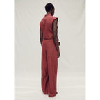 Pantalon Costume Wideleg Effet Froissé