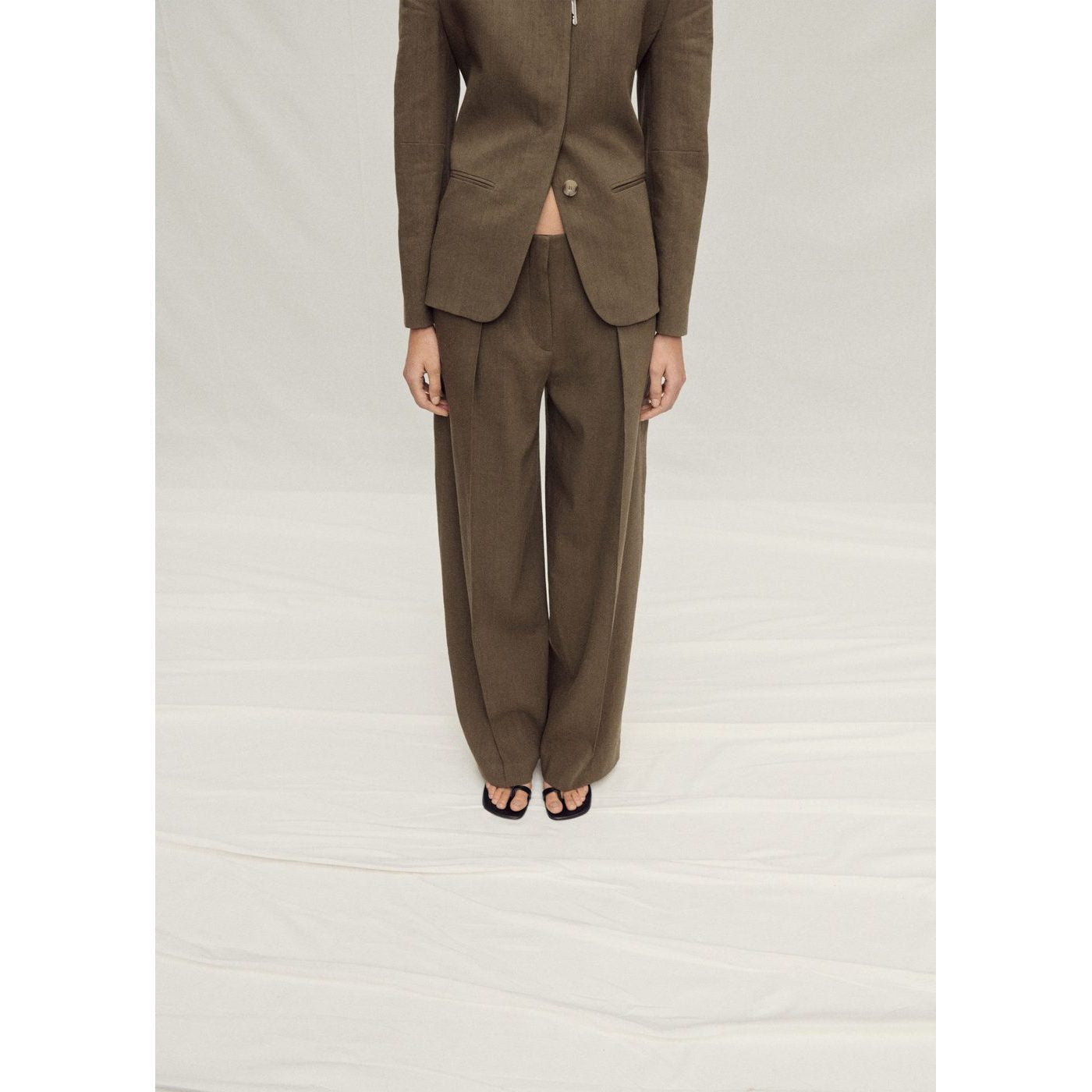 Pantalon De Costume Lin Sans Coutures