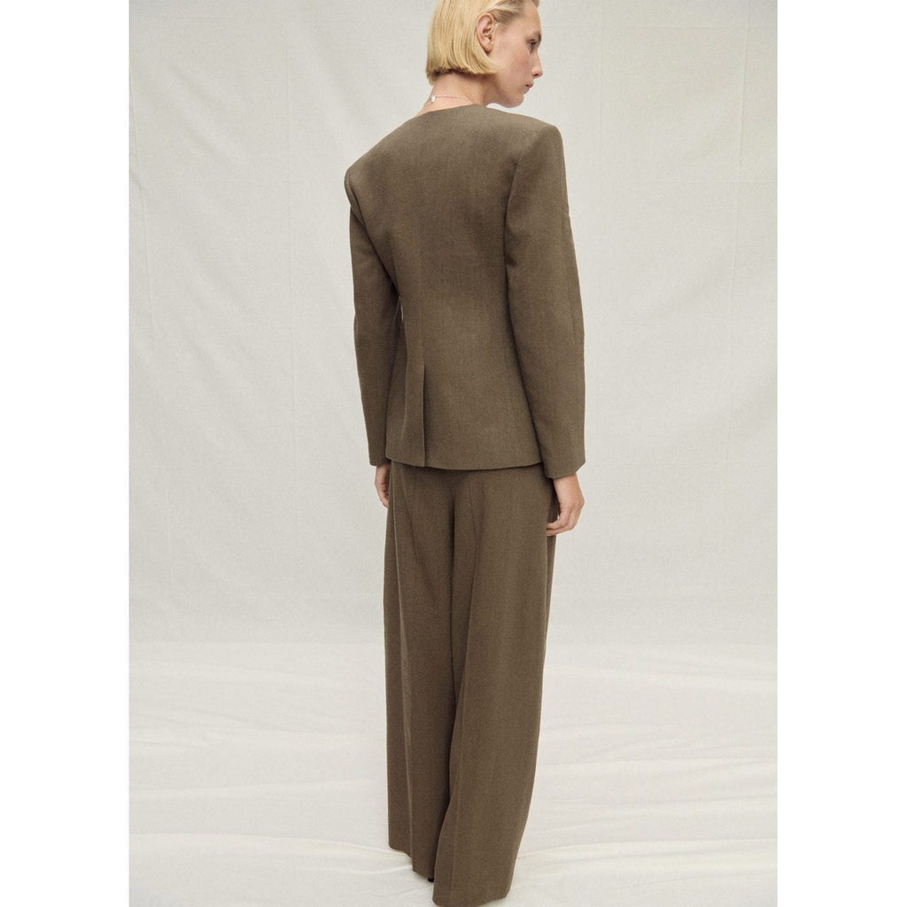 Pantalon De Costume Lin Sans Coutures