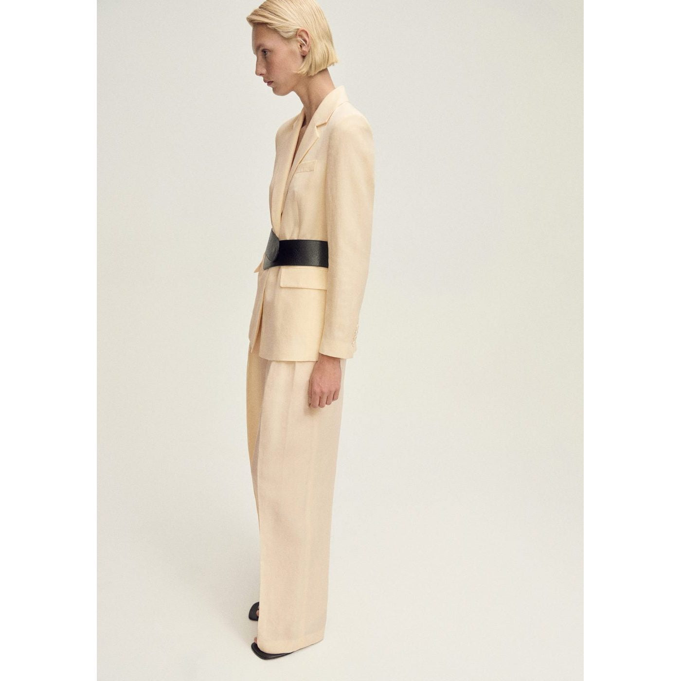 Blazer Costume Lin Mélangé