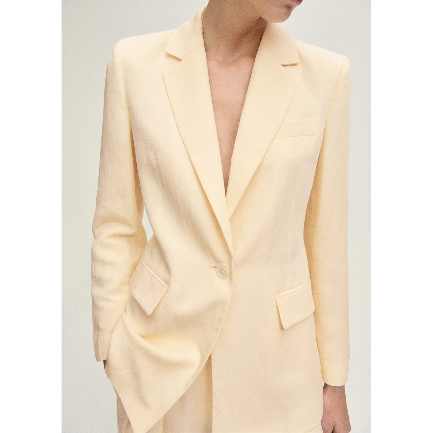Blazer Costume Lin Mélangé