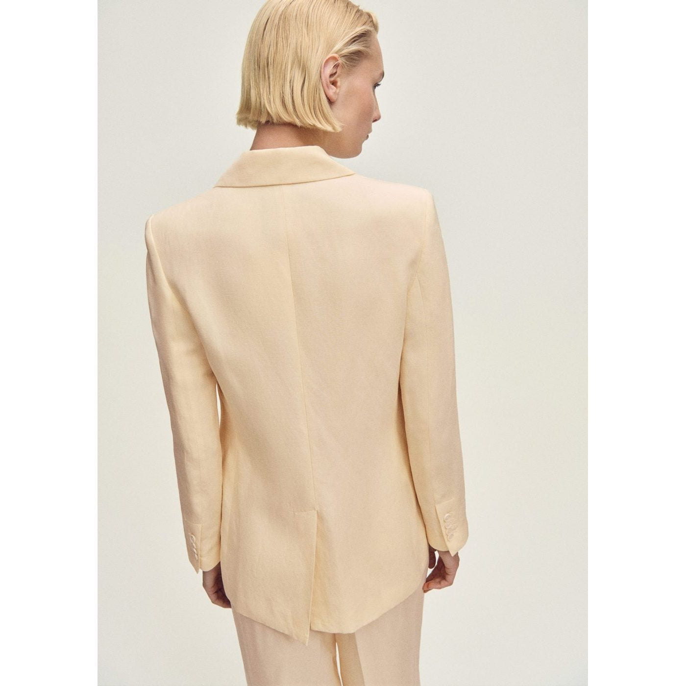 Blazer Costume Lin Mélangé