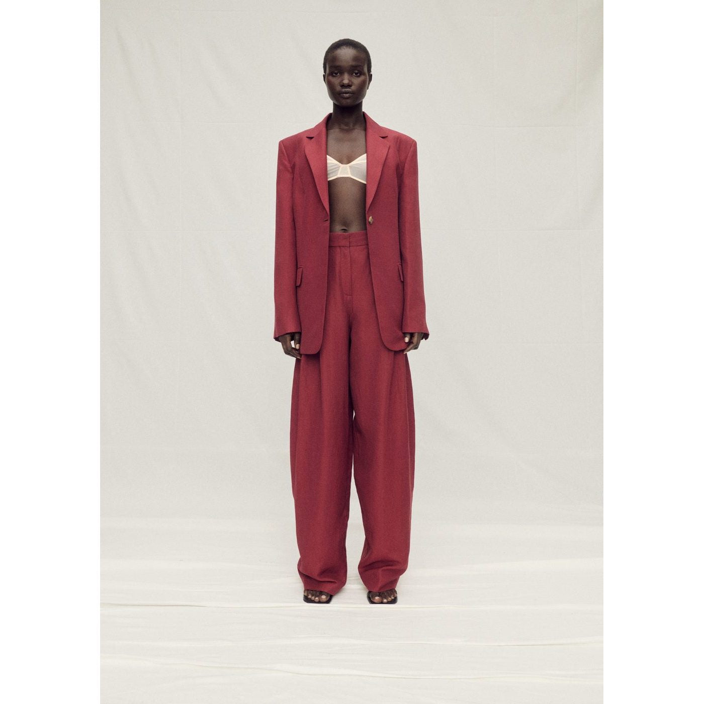 Blazer Costume Lin Mélangé