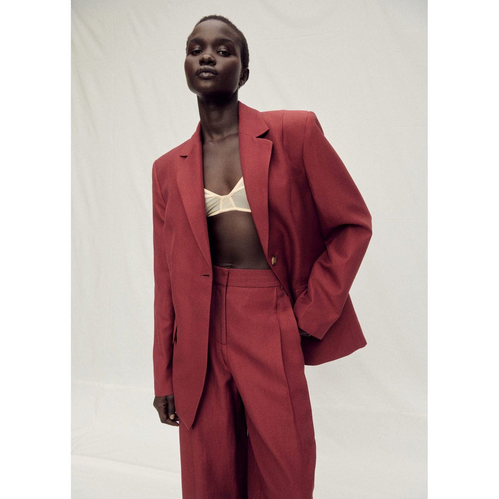 Blazer Costume Lin Mélangé